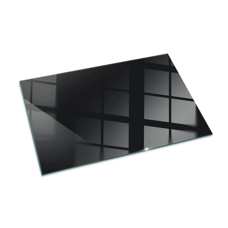 Tulup Glasplatte für Kamin in Schwarz, Rechteck, B: 100 cm, T: 70 cm - Bild 2
