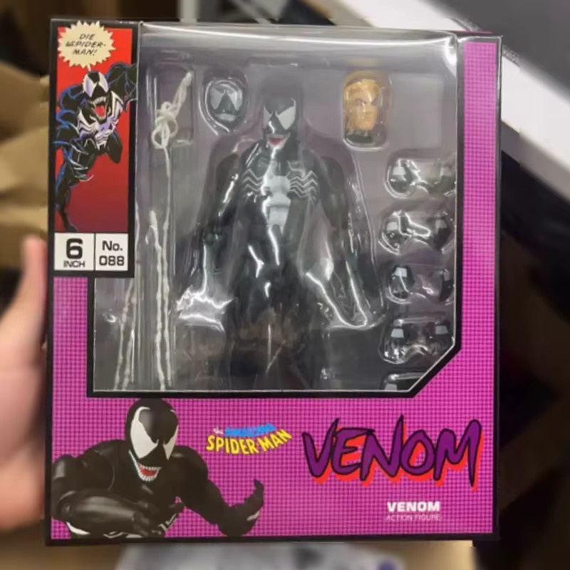 Bandai Marvel Mafex 088 Spider-Man Venom Actionfigur, Venom Comic Ver Carnage Venom Change Face Statue, Einzelfigur - Bild 4