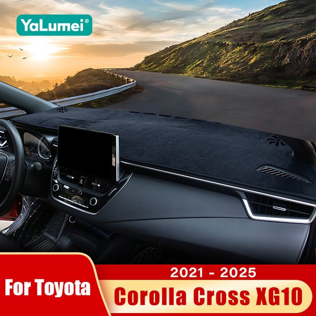 YaLumei Dashboard Matte Sonnenschutz Abdeckung für Toyota Corolla Kreuz XG10 Hybrid, Schwarz - Bild 1