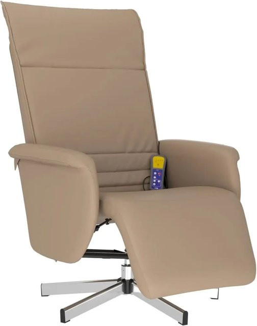 vidaXL Massagesessel Modell 2 mit Fußteil in Cappuccino-Braun aus Kunstleder - Bild 1