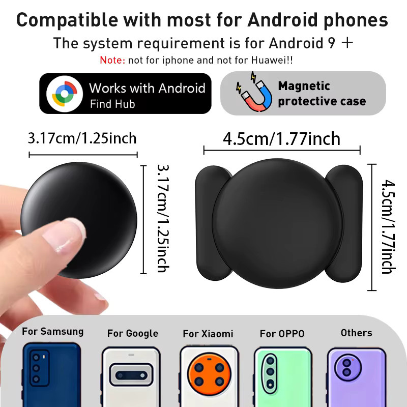 Google Smart Tag Findergerät für Android und Google Find My Device App, 1/4er-Pack, Schwarz - Bild 4