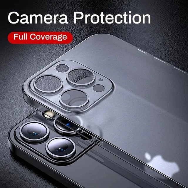 Ricestate Ultradünne iPhone Hülle aus matter PP-Hartschale, Transparent oder Schwarz, kompatibel mit iPhone 17 Air, 17 Pro, 16e, 17e, 16, 15, 14, 13, 12, 11 Pro Max - Bild 1