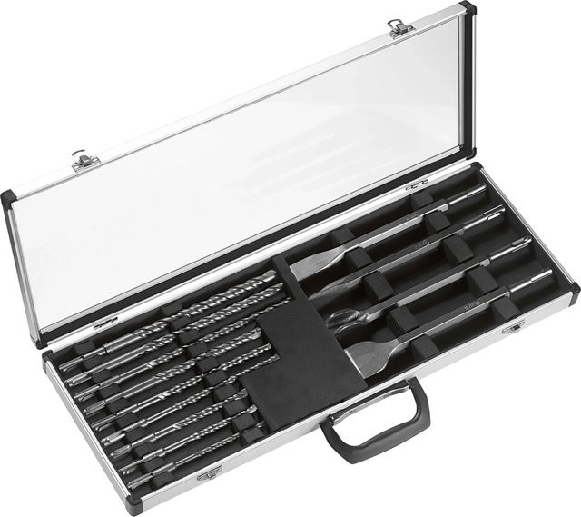 LUX-TOOLS Bohrer- und Meißel-Set Classic SDS-Plus 13-teilig in Silber aus Stahl - Bild 1