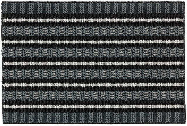 Astra Fußmatte Poly Brush aus Polypropylen in Schwarz-Silber, B/T: 60 cm x 40 cm - Bild 1