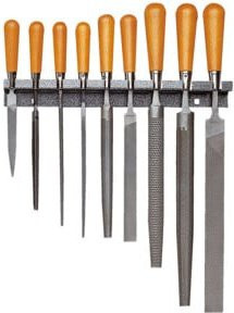 Facom Raspel-Set mit Holzheft, 9-teilig, Hieb 1-2, multicolor - Bild 1