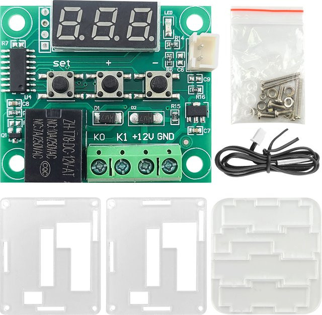 UICPAL Digitales Thermostatmodul XH-W1209 mit roter LED-Röhrenanzeige zur Temperaturregelung - Bild 1