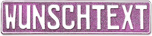 Personalisierbares Namensschild von Proverdi GmbH mit Wunschnamen und Symbol in Glitzer Pink, rechteckig - Bild 1