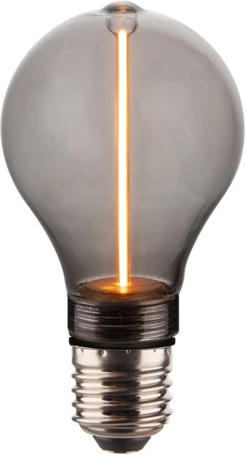 LUXULA LED Filament Leuchtmittel LINE Smoke E27 Dimmbar Warmweiß Rauchglas Optik in Schwarz/Grau - Bild 1