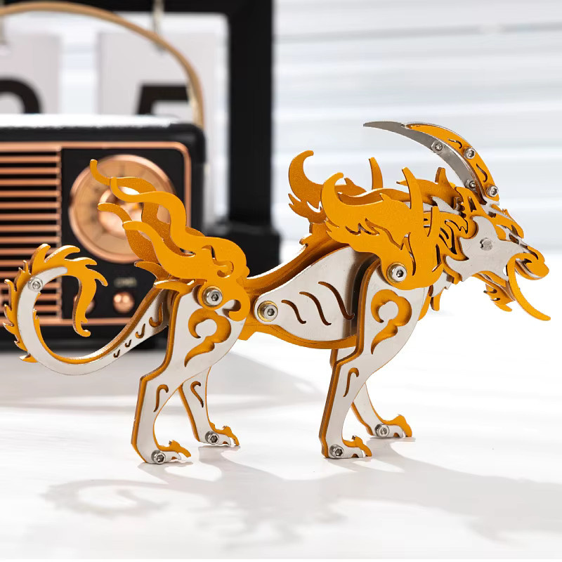 MOKR Wolf King 3D Metall-Puzzle, DIY Montagemodell-Bausatz - Bild 2