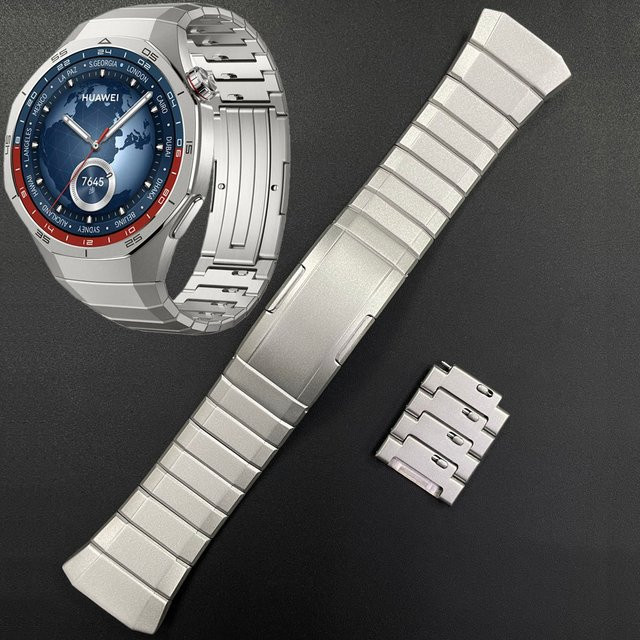 Uhrenarmband Titan, Silber, für Huawei Watch GT6 GT5 Pro 46 mm - Bild 1