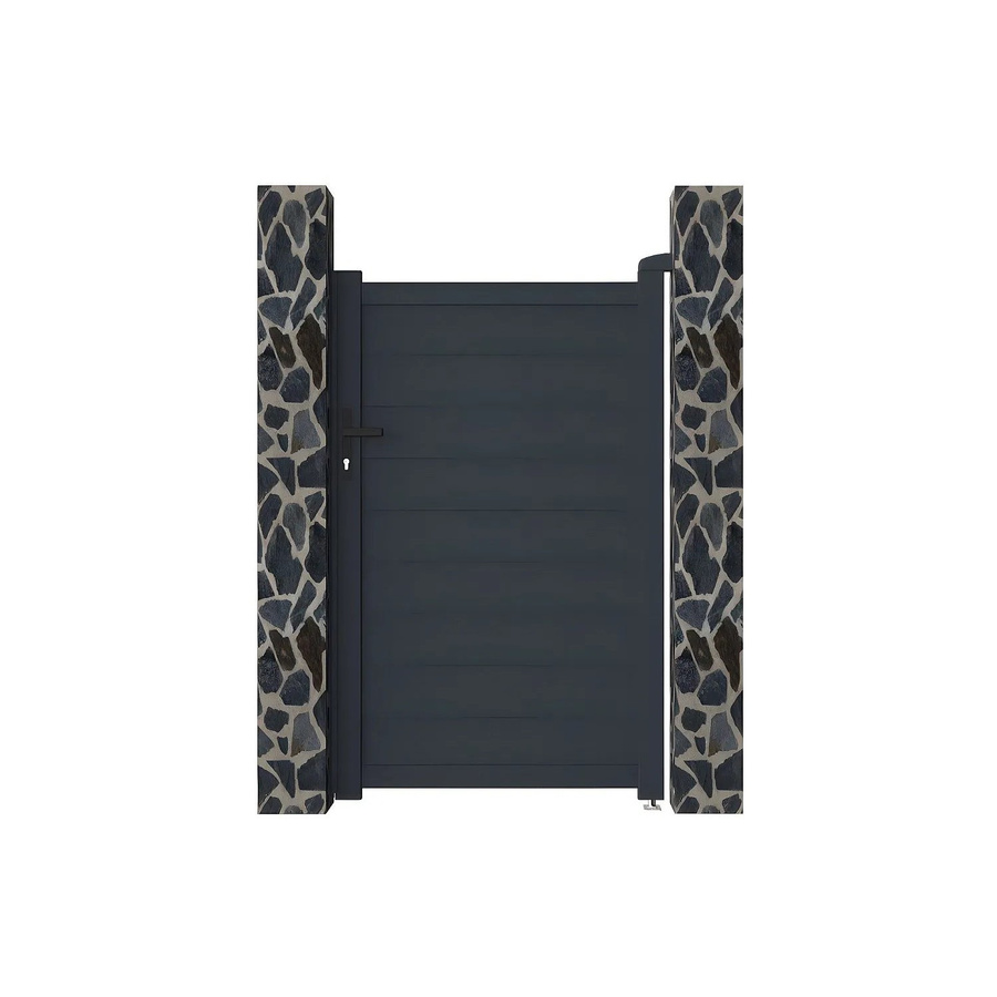 Vente-unique Nazario Aluminium Eingangstor in Anthrazitgrau, Breite: 100 cm - Bild 2
