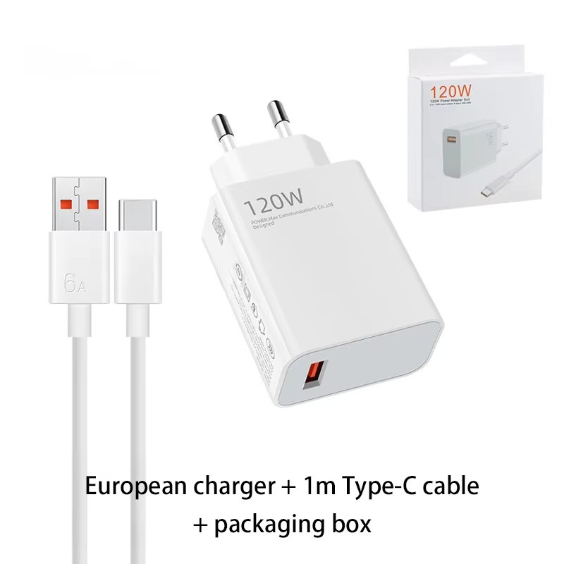 Xiaomi 120 W Turbo Schnellladegerät mit Adapterkabel in Weiß für Redmi Note 11 12 13 Pro Plus und Mi 14 13 13T Poco - Bild 5