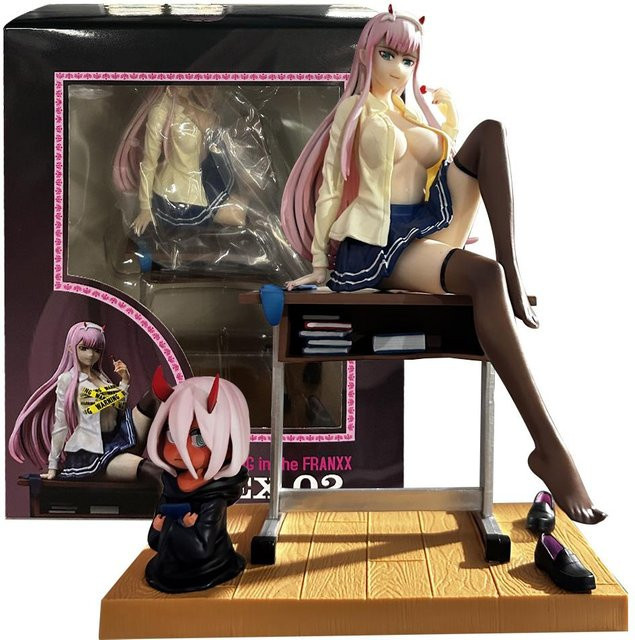 MIFEN Darling in the FranXX Figur Zero Two Schuluniform Schwarze Strümpfe Version PVC - Bild 1
