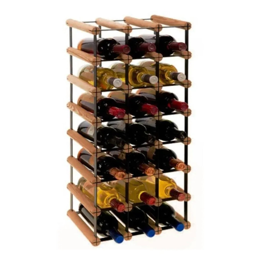 PROREGAL Modulares Weinregal Vinotega aus massivem Kiefernholz, Braun geölt, H x B x T: 72,5 x 32,5 x 24,5 cm - Bild 2