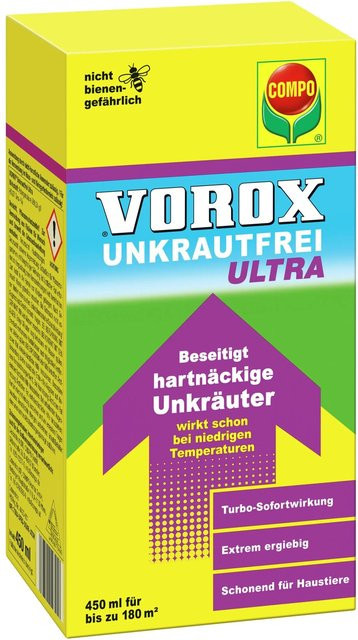Compo Vorox Unkrautfrei Ultra zur Unkrautbekämpfung von Zierpflanzen, Ziergehölzen, Obst- und Gemüsekulturen, 450 ml - Bild 1