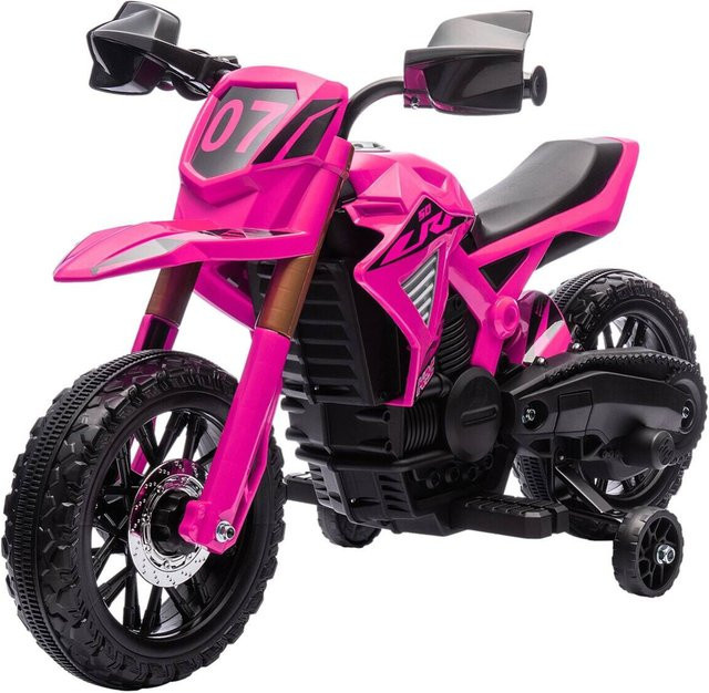 AIYAPLAY Elektro Kinder Motorrad Rosa mit Licht und Sound - Bild 1