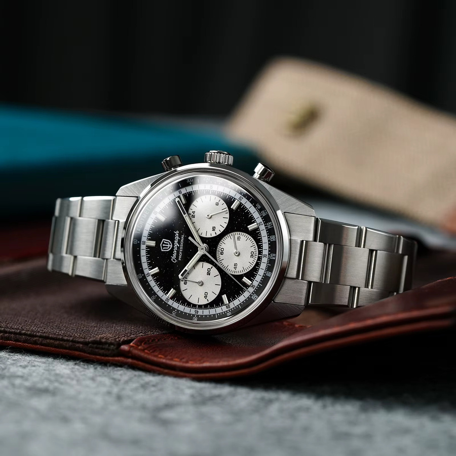 Watchdives Chronograph, Quarz, Edelstahl, Saphirglas, Herren - Bild 2