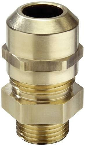 Wiska Kabelverschraubung mit Zugentlastung und Dichtung aus Messing in Natur/Gold M45 - Bild 1