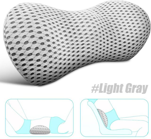 Ergonomisches Lendenwirbel-Stützkissen von Yiran Health & Beauty aus Memory-Schaum mit abnehmbarem und waschbarem Bezug zur Schmerzlinderung im Rückenbereich - Bild 1