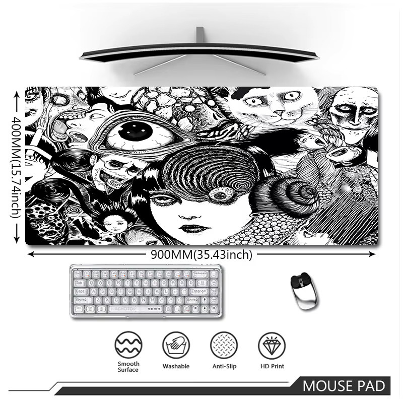 Mauspad Junji Ito Tomie Kawakami Anime Schreibtischunterlage für Gamer und Office - Bild 3