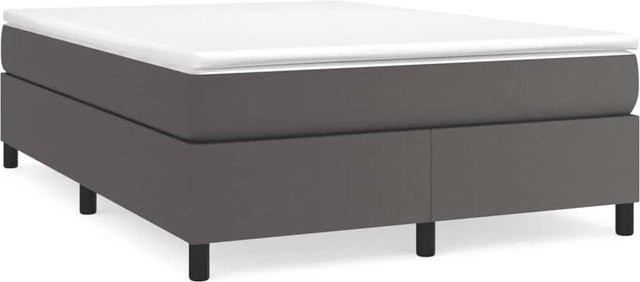 vidaXL Boxspringbett in Grau aus Kunstleder mit B/T/H: 140 x 200 x 35 cm - Bild 1