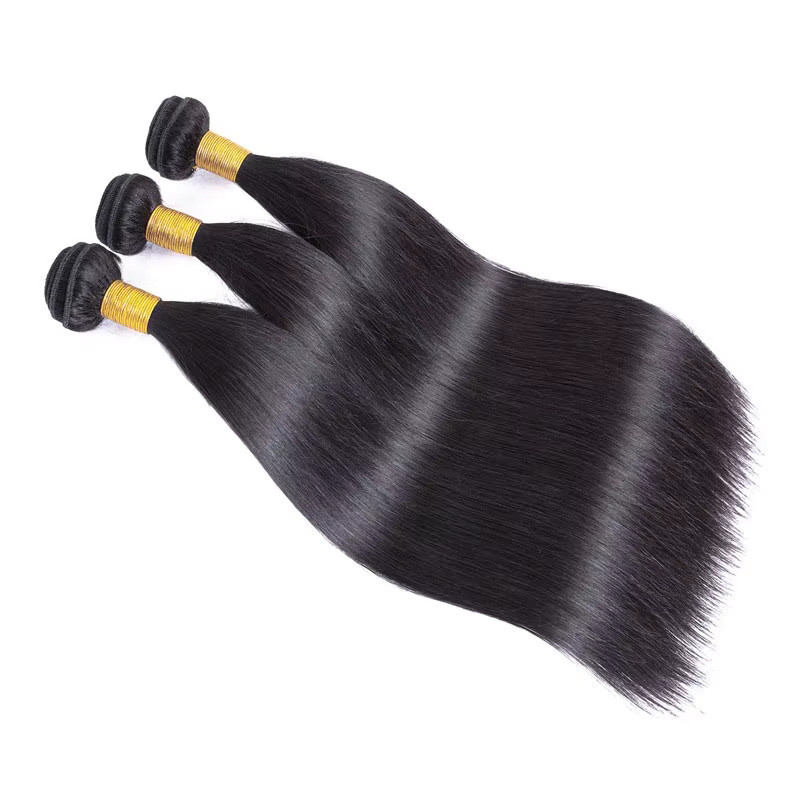 Linhua Haarbundles, Peruanische Haarwebart, Gerade, Schwarz, 100 g/Teil - Bild 2