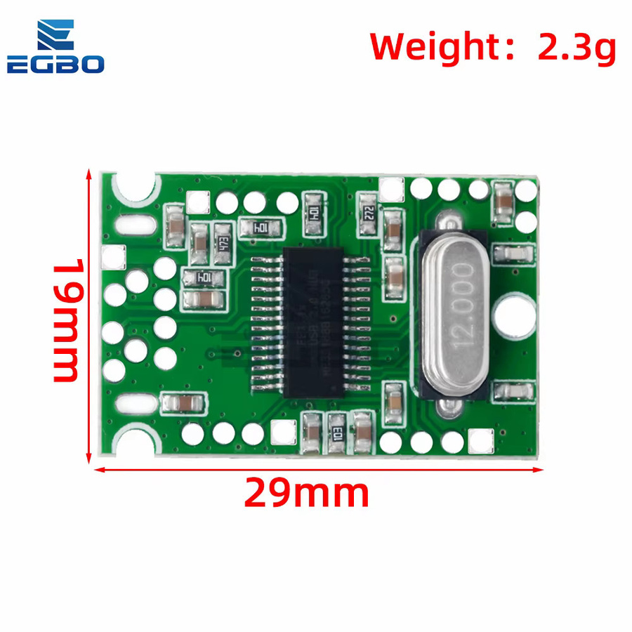 EGBO USB 2.0 Erweiterungsmodul HUB 1 auf 4 Schnittstellenadapter Entwicklungsboard in Grün - Bild 2