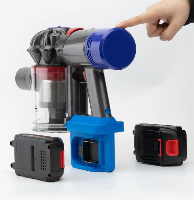 Makita Akku-Konverter für Dyson V7 V8 Staubsauger zur Umrüstung von 18V-Akkus, Multicolor - Bild 1