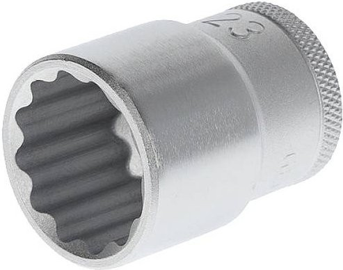 Gedore Steckschlüsseleinsatz 12-kant 23 mm Weite mit 1/2 Zoll Antrieb in Silber - Bild 1