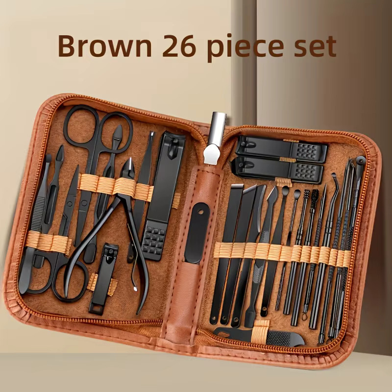 Ouriner Maniküre- und Pediküre-Set, 26-teilig, Edelstahl, Unisex - Bild 4