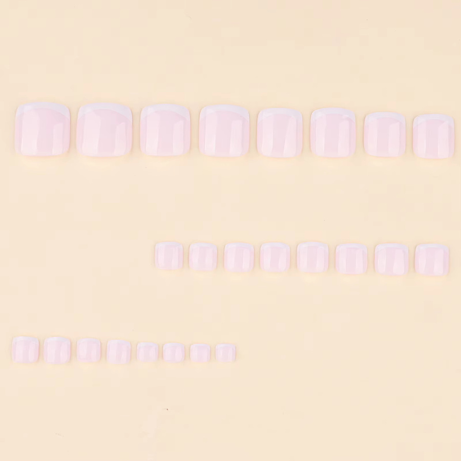 YADORNOS Kunstzehennägel, weiß, glänzend, 24 Stück - Bild 2
