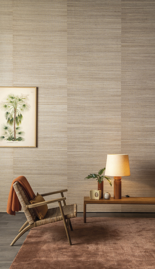 Omexco Tapete Seraya 43 SRA4304 Vlies, abstraktes Design in Silber und Beige - Bild 1