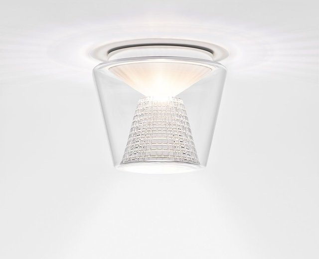 Serien Lighting Annex Ceiling L LED-Deckenleuchte mit kristallinem Glasschirm in Transparent, Durchmesser: 27,5 cm, Warmweiß 2700K - Bild 1