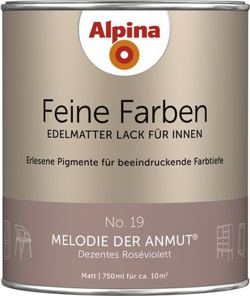 Alpina Feine Farben Buntlack Melodie der Anmut No. 19 Lila edelmatt, 0,75 l - Bild 1