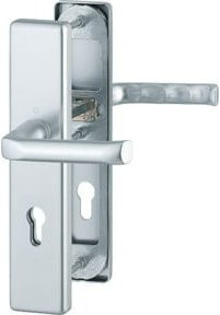 Hoppe Schutzgarnitur London 113/2221/2210 in Silber aus Aluminium und Stahl mit 72mm Durchmesser und 42-47mm Bausatz - Bild 1