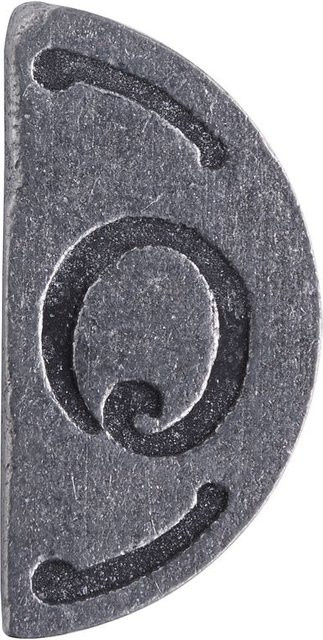 Aladine Siegel Stempelplatte doppelseitig Buchstabe O in Grau aus Metall - Bild 1