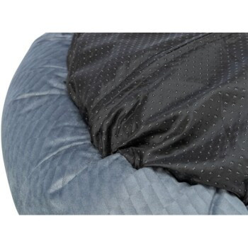 Trixie Hundebett Alena rund aus Velvet in Blau mit abnehmbarem Bezug und rutschfester Unterseite, Durchmesser: 50 cm - Bild 2