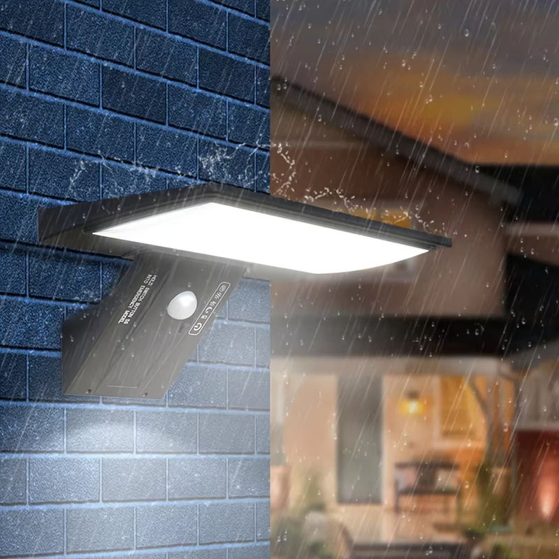 Solar-Außenleuchten mit Bewegungsmelder und 90 LEDs, wasserdichtes Sicherheitsflutlicht in Schwarz für Garten, Hof und Veranda - Bild 3