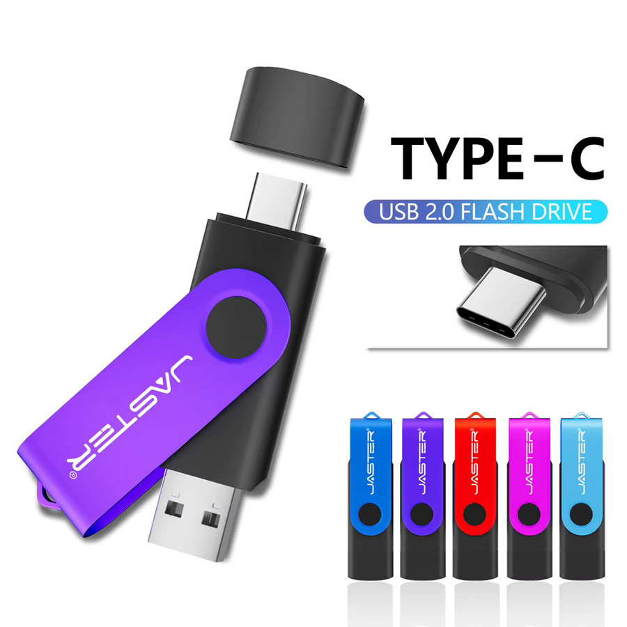 JASTER USB-C USB-Stick in Schwarz-Lila für Computer und Mobiltelefone - Bild 4