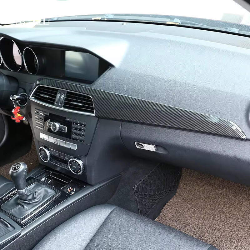 Metyoucar Dashboard Panel Abdeckung für Mercedes Benz C Klasse W204 in Schwarz - Bild 2