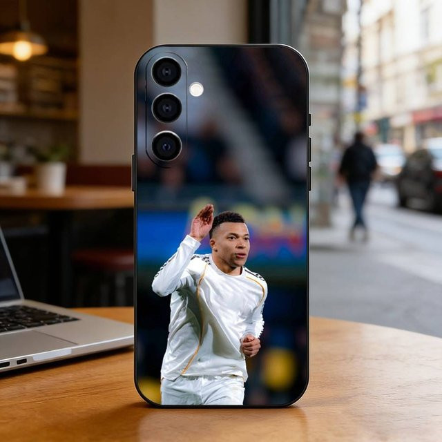 K-kylian M-mbappe Fußballstar Handyhülle für Samsung Galaxy A53 5G, A52, A51, A70, A71, A72, A73, weiche Schutzhülle, Schwarz/Mehrfarbig - Bild 1