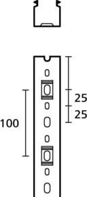Hellermann Tyton Verdrahtungskanal HTWD-PN aus PVC, B/H: 25 x 80 mm, Länge: 2 m - Bild 1