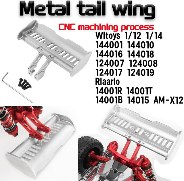 Wltoys Metall-Heckflügelhalterung, Zubehör, Lila - Bild 1