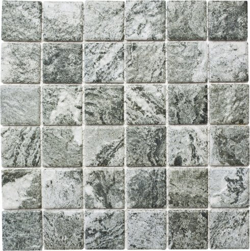 HuH Mosaikfliese Stona in Grau, Keramik-Mosaik für Wand und Boden, B/L: 29,8 x 29,8 cm - Bild 1