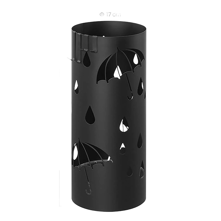 Songmics Schirmständer Patsy aus Metall in Schwarz mit modernem Cutout-Design, Höhe: 170 cm - Bild 2