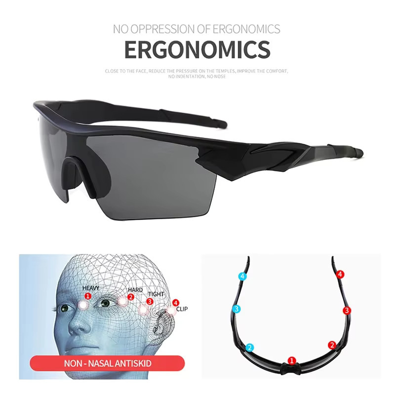 Rider ace Sportsonnenbrille, Vollrand, Kunststoff, yellow black - Bild 2