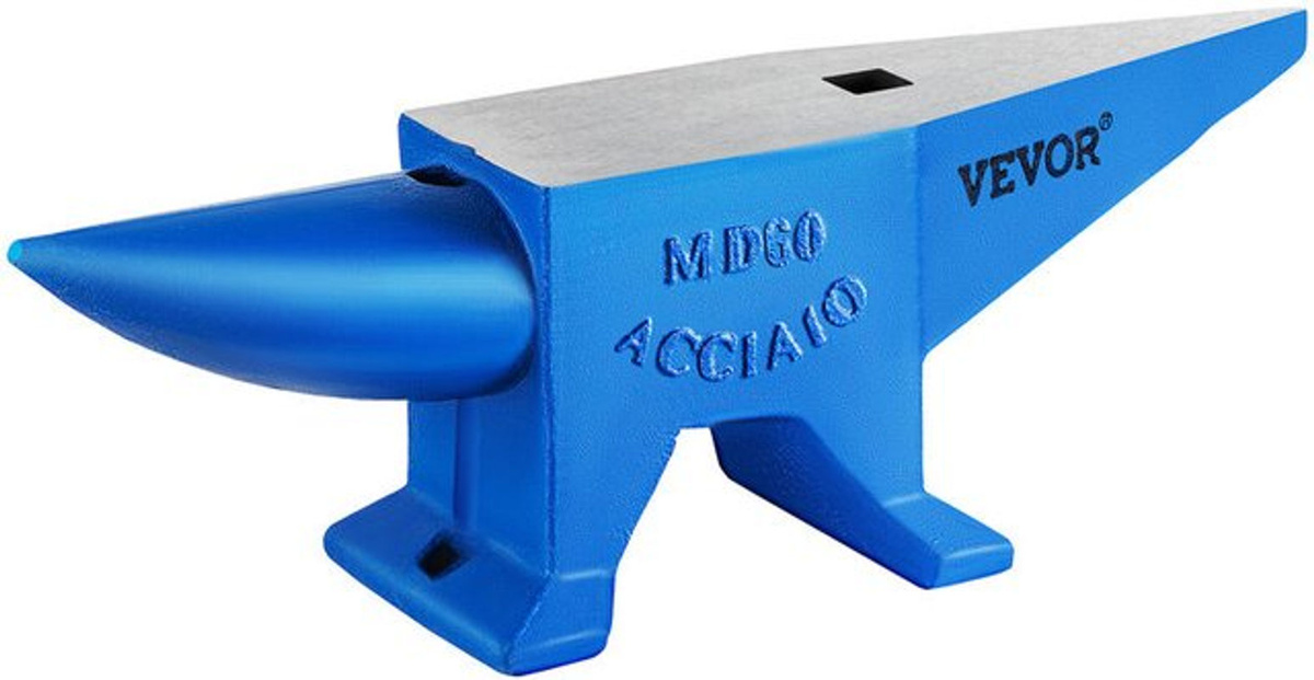VEVOR Schmiede Amboss aus geschmiedetem Stahl mit rundem und quadratischem Loch, 60 kg - Bild 2