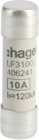 Hager LF310G Feinsicherung Silber, 10 Stück, Durchmesser: 10 mm, Länge: 38 mm - Bild 1