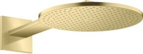 Hansgrohe Axor Kopfbrause 300 1jet mit Brausearm, Rund, Messing, Farbe: Brushed Brass, Durchmesser: 30,0 cm - Bild 1