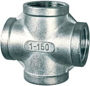 Riegler Kreuzverteiler aus Edelstahl 1.4408 in Silber, 4 x innen, Rp 3/4 - Bild 1